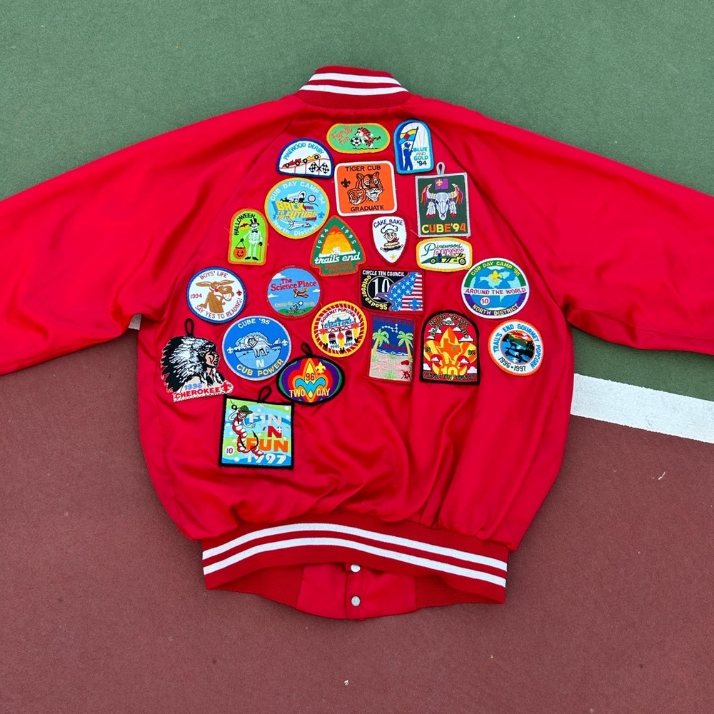 90s Satin Boy Scout Jacket